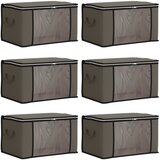  Kutija za pohranu s prozirnim bočnim oknom 6 pcs Siva | shoptok.hr