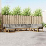  Set vanjskih sofa 8 kom. Bijela i svjetlosiva 406 x 247,5 x 73 cm | shoptok.hr