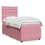 vidaXL spring krevet s madracem ružičasti 80 x 200 cm baršunasti | shoptok.hr