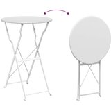  Sklopivi bistro set 3 pcs Bijelo Čelik | shoptok.hr