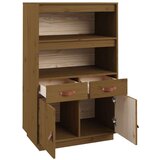  Visoka omara medeno rjava 67x40x108,5 cm trdna borovina, (20654628) | Shoptok.si