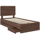  Krevetna konstrukcija Smeđi hrast 75 x 190 cm Inženjersko Drvo | shoptok.hr