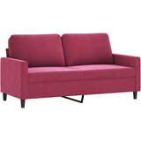  3-dijelni set sofa s jastucima crvena boja vina baršunasti | Eponuda.com