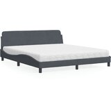 Krevet s madracem Dover tamnosivi 180x200 cm baršunasti | shoptok.hr