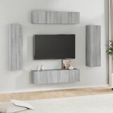  6-dijelni set TV ormarića sivog sonome konstruirano drvo | shoptok.hr