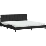  Krevet s madracem crni 200x200 cm baršunasti | shoptok.hr