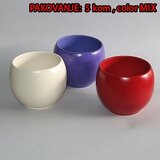  Saksija OBLOGA loptasta kolor mix dim.Ø15x13cm Cene