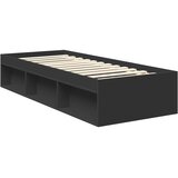  Krevetna konstrukcija Crna 75 x 190 cm Čvrsto borovo drvo | shoptok.hr