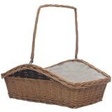 vidaXL 286989 Firewood Basket with Handle 61,5x46,5x58 cm Brown Willow, (21049507) Cene