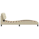  Okvir kreveta s LED-om bez madraca Hvar krem 90 x 190 cm od tkanine | shoptok.hr