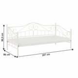 Kondela Kovinska postelja, bela, 90x200, DAINA | Shoptok.si