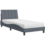  Krevet s madracem Hanko tamnosivi 90x200 cm baršunasti | shoptok.hr