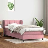 Box Spring krevet s madracem ružičasti 90x210 cm samt | shoptok.hr
