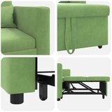 SOFA na razvlačenje Singl s kotačima Svijetlo zelena Baršun | Eponuda.com