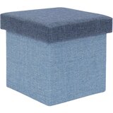 Mhome Zložljiv tabure s pokrovom 25x25xh25cm / moder / poliester, mdf, (5000199742) Cene
