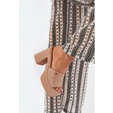 Boto Ladies Sandals Made Of Eco Leather On Heel And Platform Khaki Tamirella | Shoptok.si