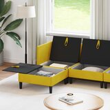  Set namještaja za dnevni boravak s jastukom 6 pcs Žuta Baršun | shoptok.hr