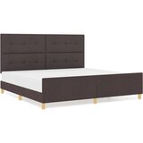  Postelja Temno Rjava 200x200 cm Tkanina, (22051091) | Shoptok.si