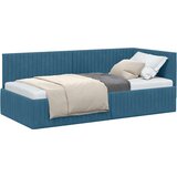  Kotna postelja z vzglavjem Modra 90 x 190 cm Žamet, (5000069175) | Shoptok.si