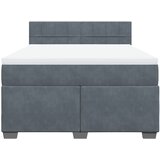  Krevet s oprugama i madracem tamnosivi 140x200 cm baršunasti | shoptok.hr