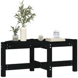 vidaXL Klubska mizica črna 87x48x35 cm trdna borovina | Shoptok.si