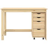  Set stola i pokretnog ormara MOSS 2 pcs Smeđa | Shoptok.si