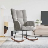  Stolica za ljuljanje svjetlosiva baršunasta | Eponuda.com