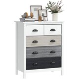 HOMCOM Komoda MDF, borov les 70D x 38Š x 85V cm Bela, (5000242523) | Shoptok.si