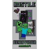 Jerry Fabrics Sivi pamučan dječji ručnik 70x140 cm Minecraft Hostile Behaviour – Cijene
