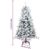 vidaXL Umestno božično drevo z stojalom Zelena in bela 120 cm PVC | Shoptok.si