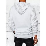 DStreet Bluza męska z kapturem i nadrukiem biała | Shoptok.si