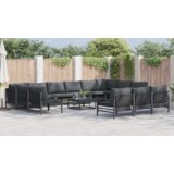 vidaXL Vrtna sedežna garnitura 14 pcs Antracitna Jeklo | Shoptok.si