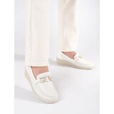 SEASTAR White wedge shoes with a decorative chain | Shoptok.si