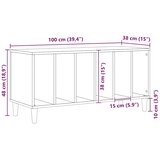  Ormar za ploče Crni hrast 100 x 38 x 48 cm Konstruirano drvo | shoptok.hr