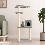 vidaXL Penjalica za mačke sa stupovima za grebanje svjetlosiva 123 cm | shoptok.hr