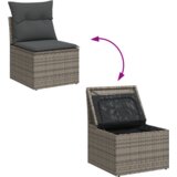 vidaXL 9-delni vrtni kavč set z blazinami siv poli ratan | Shoptok.si