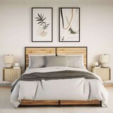  Zidni noćni ormarići s LED svjetlima 2 kom boja hrasta sonome | shoptok.hr