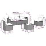vidaXL 6-dijelni set vrtnih sofa od poliratana s jastucima smeđi | shoptok.hr