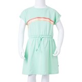  Dječja haljina s vezicom jarkozelena 128 | shoptok.hr