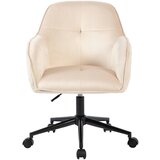 MID.YOU VRTLJIVI STOL kovina, tekstil bež, črna | Shoptok.si