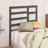  Uzglavlje za krevet sivo 96 x 4 x 104 cm od masivne borovine | Eponuda.ba