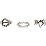 Urban Classics Graphic Ring 3-Pack - Silver Color | Shoptok.si
