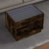 vidaXL Stolić s beskonačnim LED svjetlima boja hrasta 70x50x50 cm | shoptok.hr