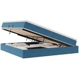  Krevet s madracem i skladištem Tamno plava 200 x 200 cm Baršun | shoptok.hr