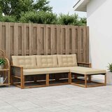  Set vanjskih sofa 4 kom. Prirodna i bež Smeđa 249 x 162,5 x 73 cm | shoptok.hr