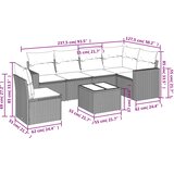  7-dijelni set vrtnih sofa od poliratana s jastucima crni | shoptok.hr
