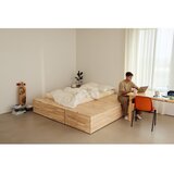 Karup Design Bračni krevet od masivnog bora s prostorom za odlaganje s podnicom 140x200 cm u prirodnoj boji Basement Bed – | shoptok.hr