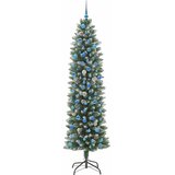  Umjetno vitko božićno drvce Zelena i bijela 240 cm | shoptok.hr