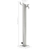 Vrtni stup za vodu od nehrđajućeg čelika okrugli 95 cm | shoptok.hr