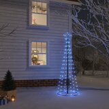 vidaXL Novoletna jelka stožec 108 modrih LED lučk 70x180 cm | Shoptok.si
